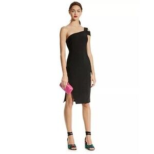 Likely Packard Dress Black One Shoulder Bodycon NWT Size 2